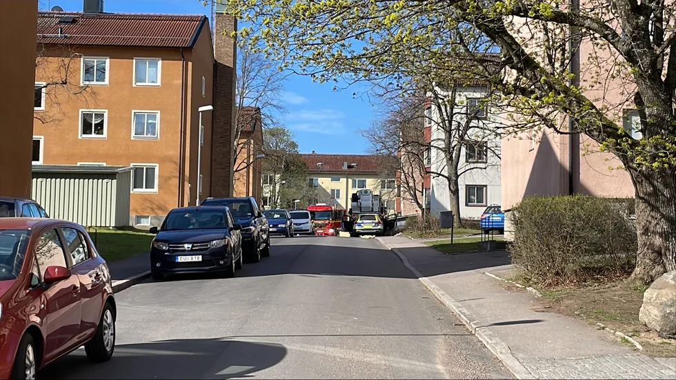 Både polis och räddningstjänst larmades till Videgatan i valla efter larm om brand på lördagsmorgonen.