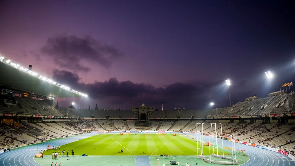 Barcelona ska säsongen 2023–2024 spela sina hemmamatcher på OS-arenan Lluís Companys-stadion. Arkivbild.