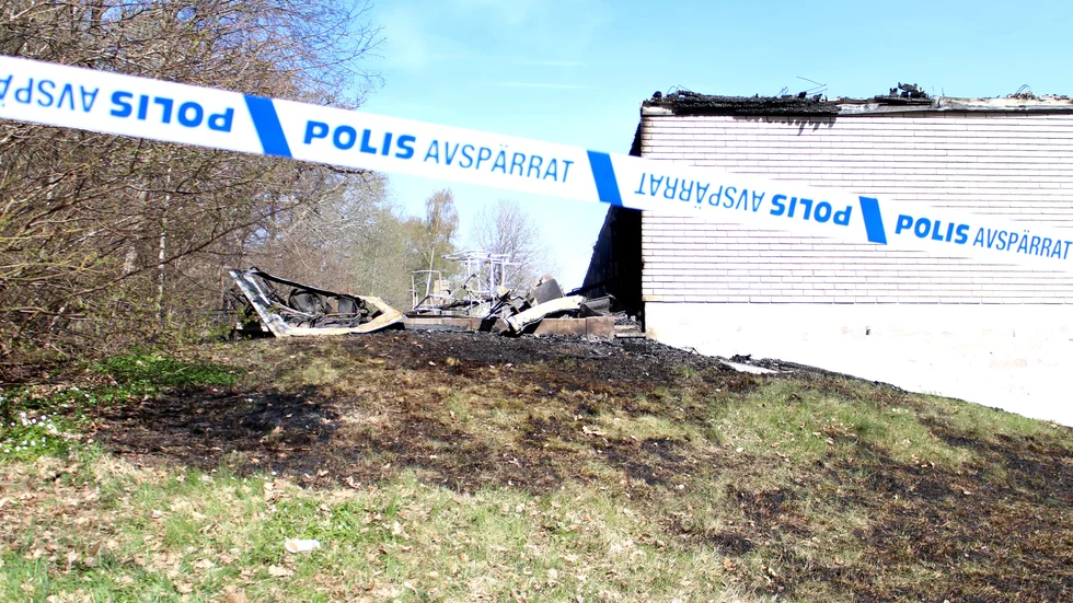 Så här såg det ut efter branden i Klockaretorpet tidigare den här månaden.