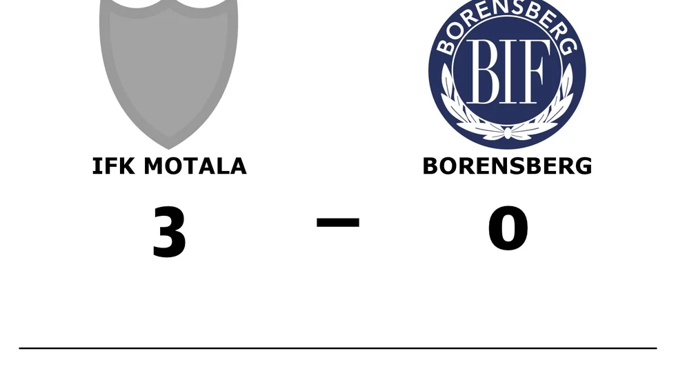 IFK Motala FK vann mot Borensbergs IF