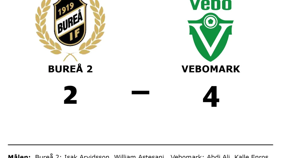 Bureå IF 2 förlorade mot Vebomarks IF
