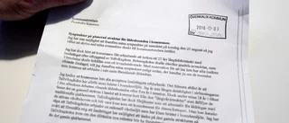 Kritisk skrivelse diariefördes inte