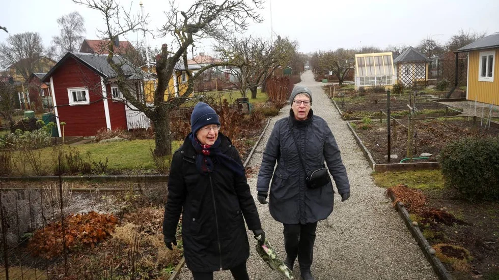 Monica Fahlström och Karin Wibom i Visby norras koloniträdgårdsförening vill att det nuvarande arrendeavtalet förlängs så att föreningen och regionen hinner komma överens om ett nytt avtal.