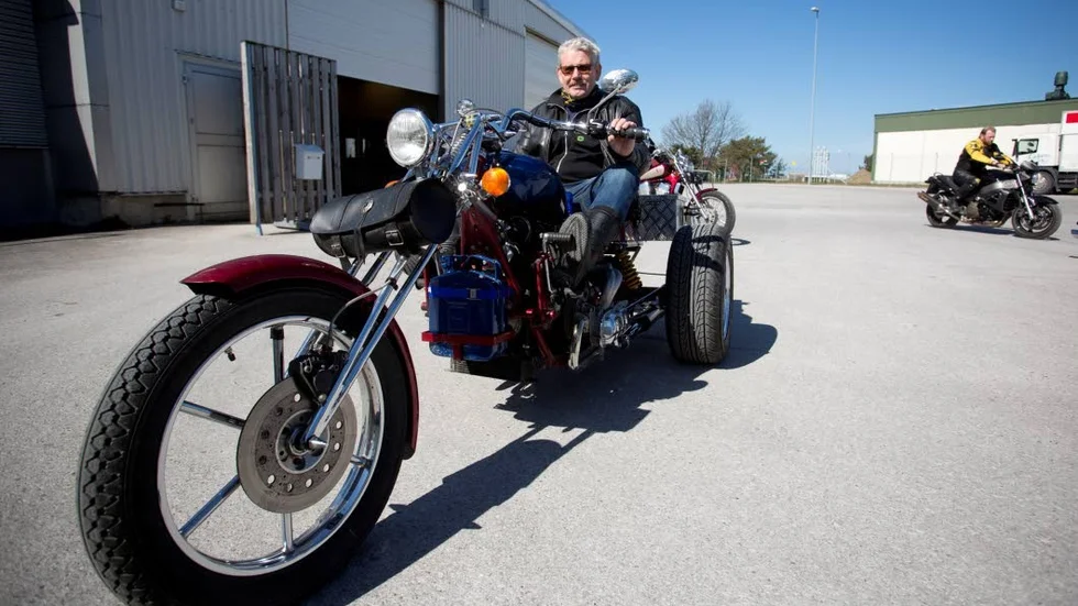 Johnny Larsson passade på att besikta både sin stora Goldwing 1800 och sin trehjuliga VW Trike.
