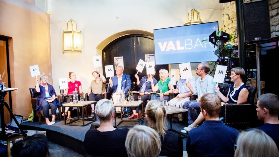 Gotlands Medias Valbar 2018 där alla partier fick vara med och alla partier ställde upp.