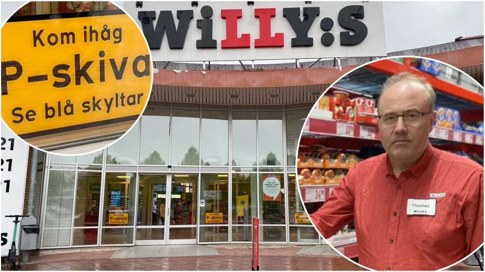 "Jag gör allt för att det ska sluta", säger Thomas Samuelsson , butikschef på Willys Smeden, om de många p-botar som delas ut på parkeringen. 