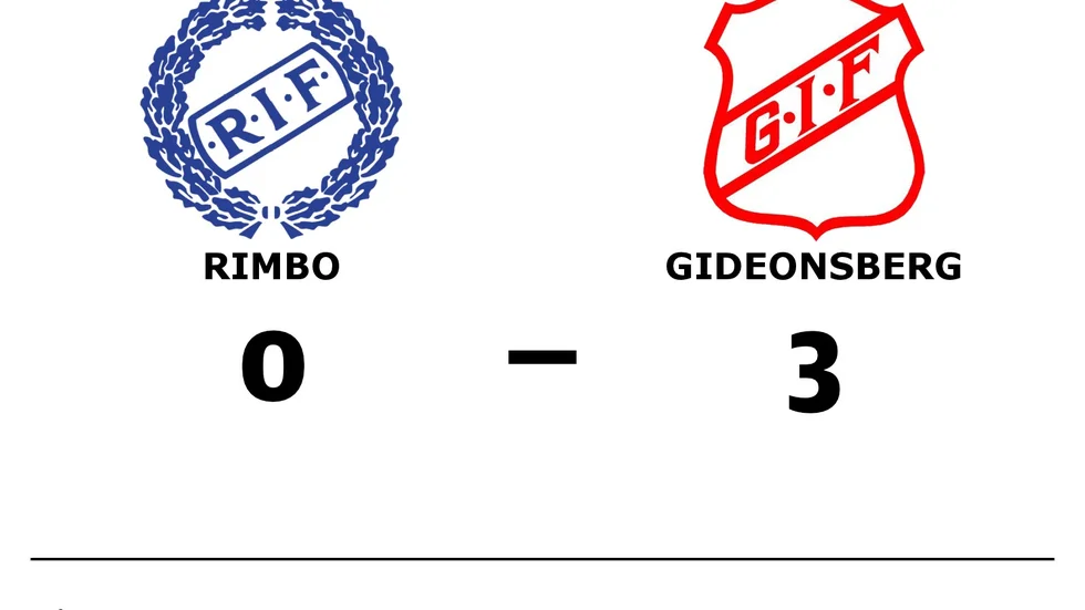 Rimbo IF förlorade mot Gideonsbergs IF