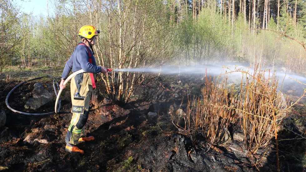 Branden var runt 200 kvadratmeter stor.