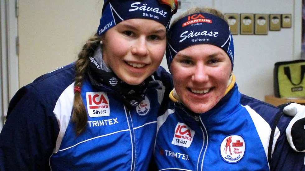 Sävastlycka. Svea Holmbom till vänster kom fyra och Hilma Törngren trea i Scandicfinalen.