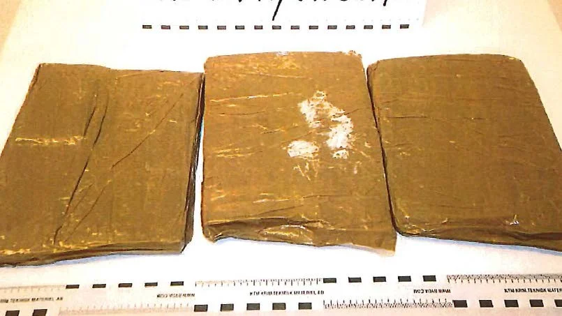 Förpackade. Narkotikan var packade i tio kakor på totalt drygt 8,9 kilo.