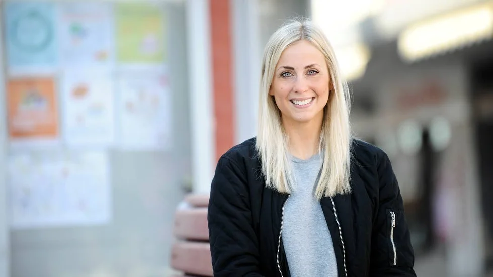 Stannar. Emmy Nordmark blir kvar minst ett år till i Boden Handboll sedan hon har förlängt sitt kontrakt över nästa säsong.