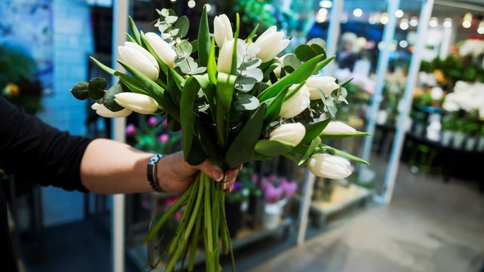Oskuldens färg. "Jag tror på din renhet och jungfrulighet." säger vita blommor till mottagaren.