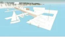 Oljehamn. Den nedlagda militära oljedepån i Kappelshamnsviken ser måhända något annorlunda ut i den värld som arkitekterna ritat. Projektet ska nu planläggas så att de byggnadsrättsliga förutsättningarna kan slås fast.Illustration: Scheiwiller Svensson Arkitektkontor AB