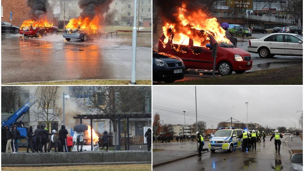 Bilar har brunnit i både Navestad och Ljura på torsdagen.
