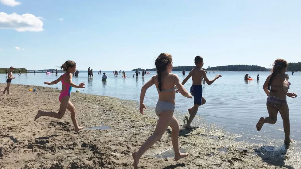 Här finns bästa badtemperaturerna i SN-land. Arkivbild.