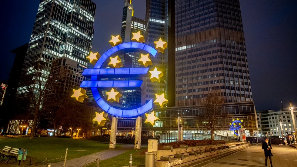 En eurostaty i Frankfurt. Arkivbild.