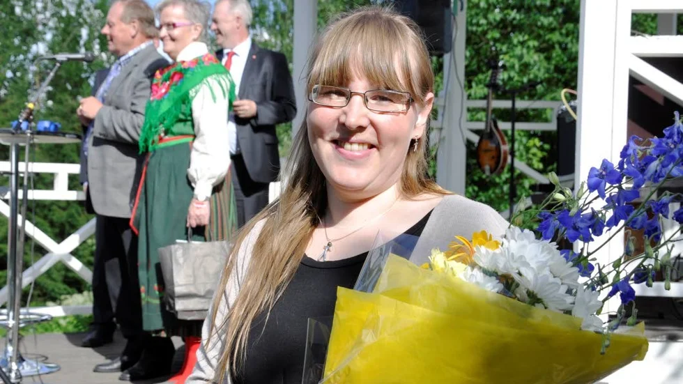 HEDERSPRIS. Jenny Söderström, Lannavaara, uppmärksammades för stensliperiet i Lannavaara.