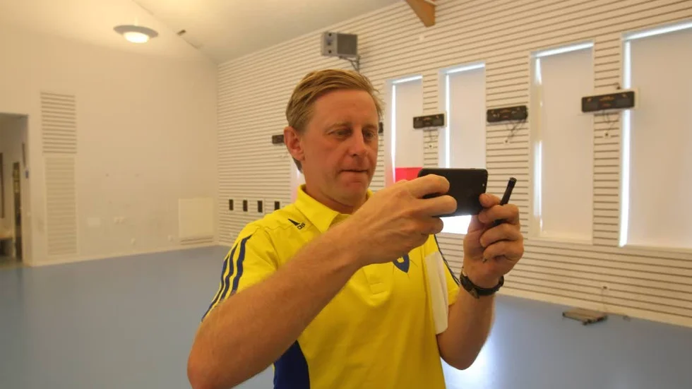 Pawel använde sig av videoanalys under arbetet med fäktarna.