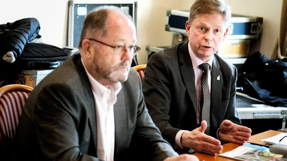 Mats Åberg (S), ordförande Gotlandshem och Staffan Thurgren, vd Gotlandshem.