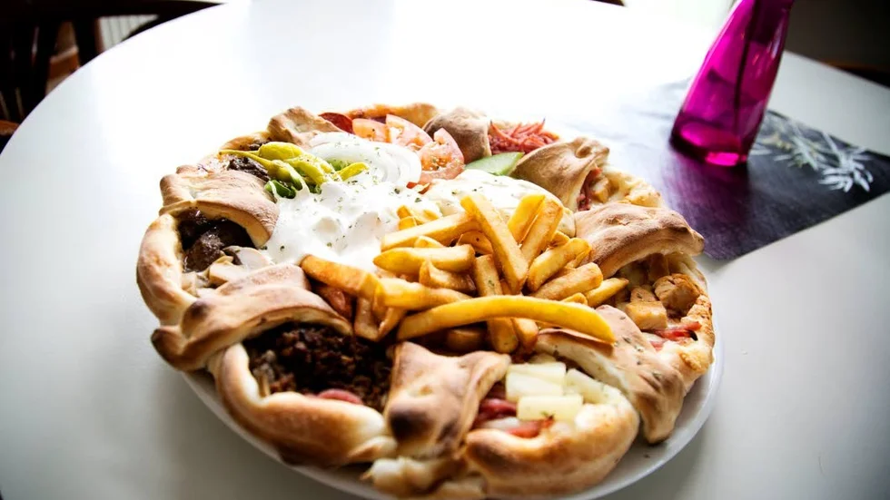 Här är den, vulkanpizzan!