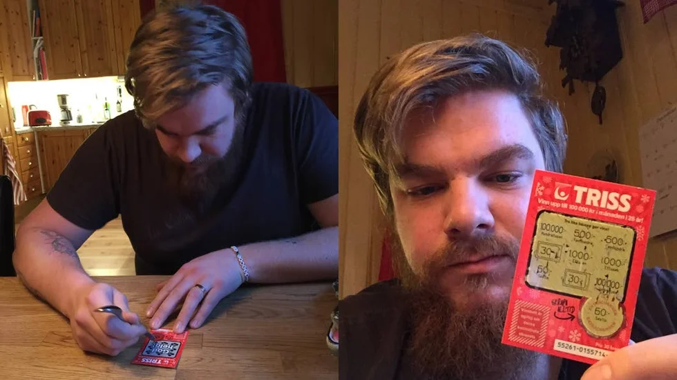 Henrik skrapar en trisslott om dagen