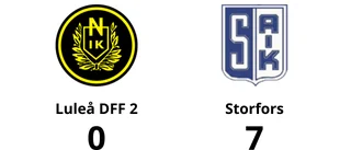 Storfors utklassade Luleå DFF 2 på bortaplan
