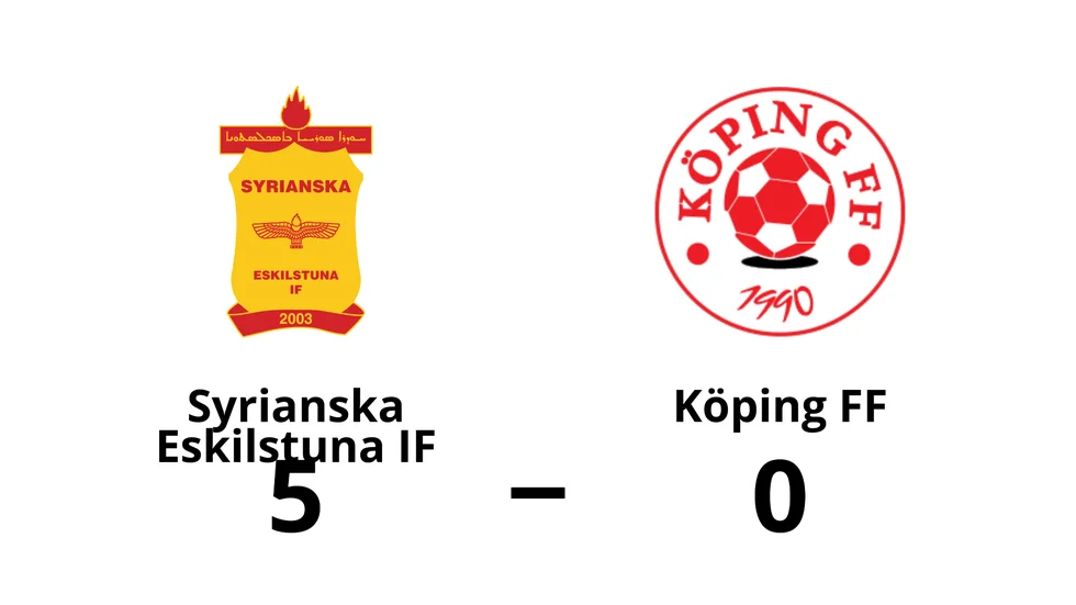 Syrianska Eskilstuna IF vann mot Köping FF