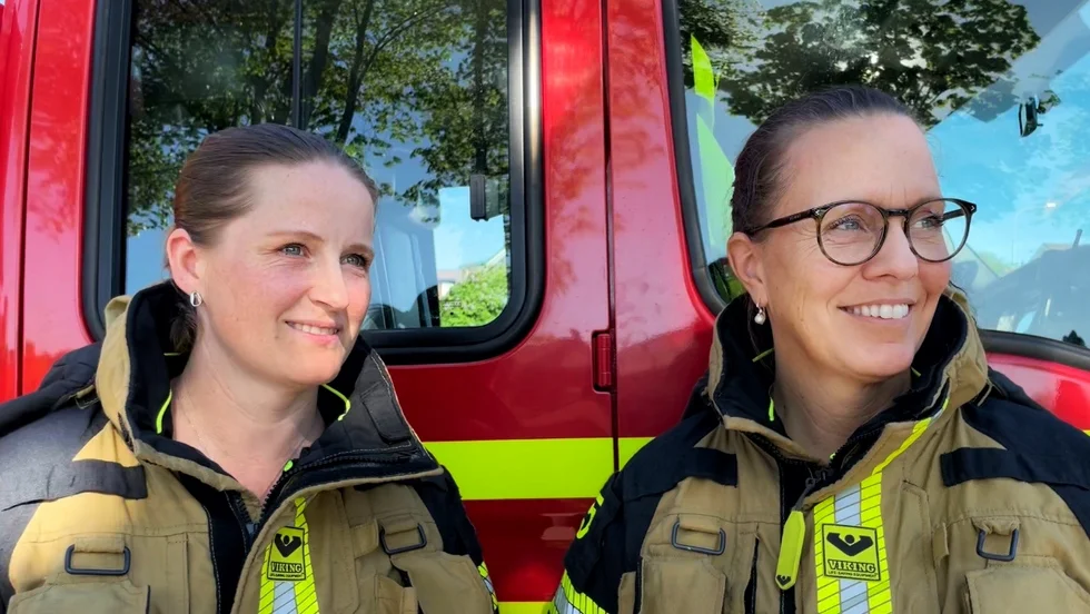Erica och Linn hoppas att fler kvinnor vågar ta steget att bli deltidsbrandmän
