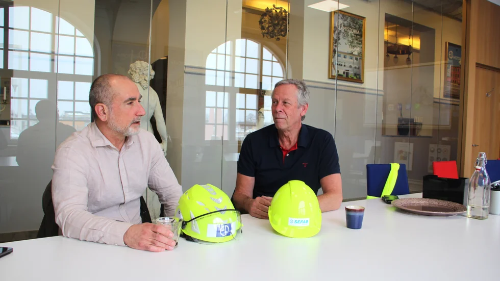 Överens. Eddy Wallin (ED Gruppen) och Pelle Furuheim (Sefab) ingår nu i samma byggkoncern.