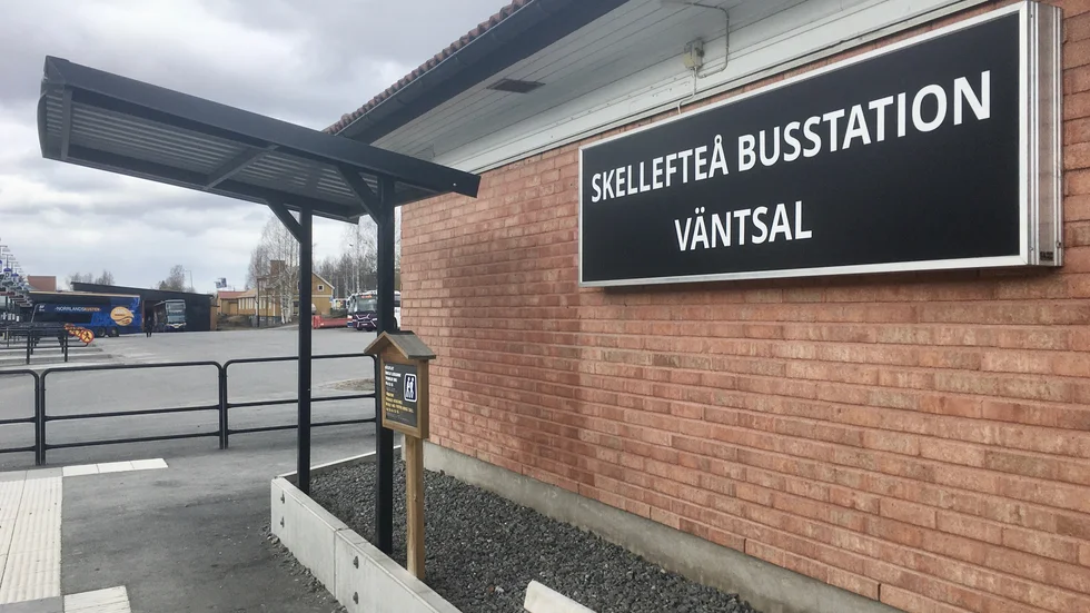 Händelsen inträffade på en buss som skulle åka från busstationen i Skellefteå.