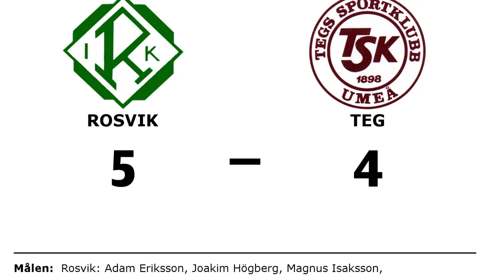 Rosvik IK vann mot Teg