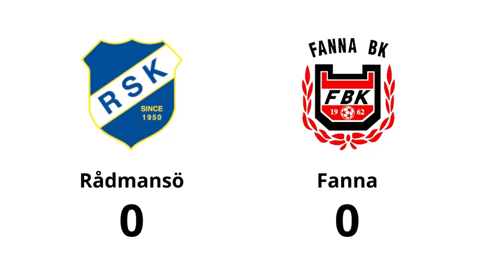 Rådmansö SK spelade lika mot Fanna BK