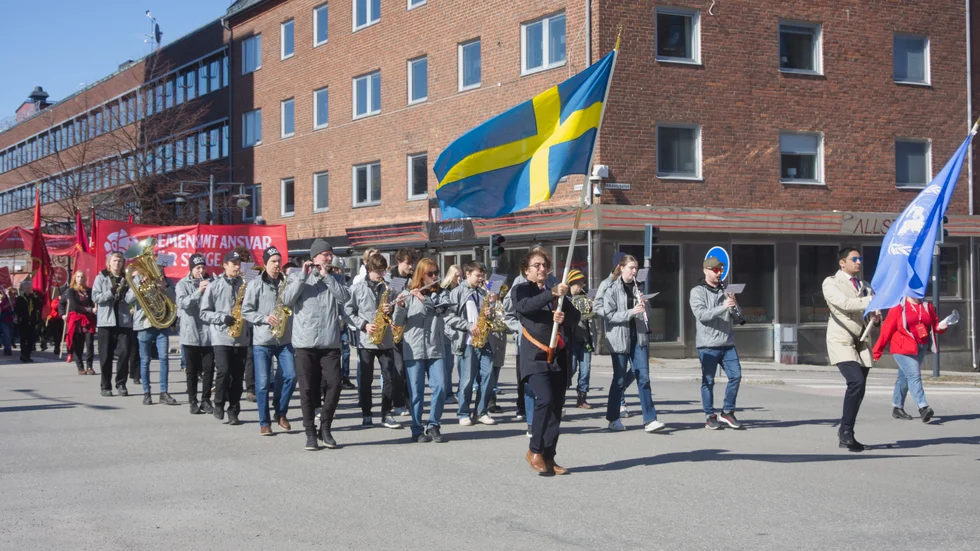 Första majtåg 2024 i Luleå.