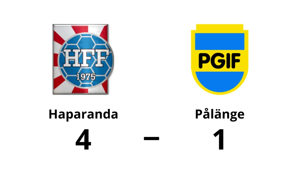 Haparanda FF vann mot Pålänge GIF