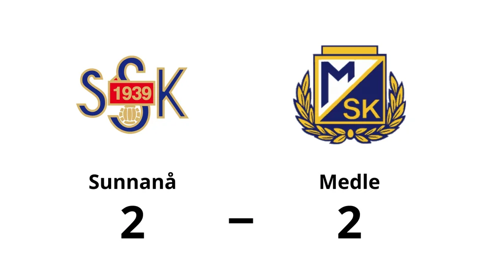 Sunnanå SK 2 spelade lika mot Medle SK