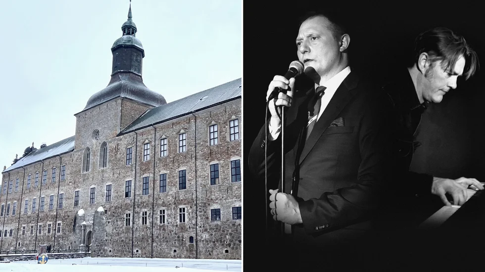Artisten Magnus Carlsson gästar Vadstena på söndagen tillsammans med pianisten och gitarristen Gunnar Frick.