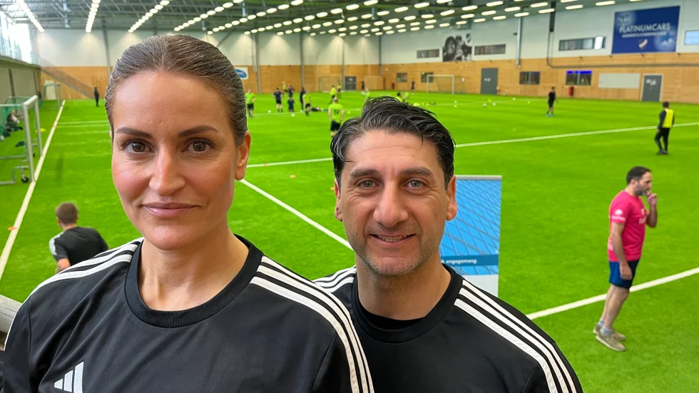 Lena och Bahjat Mourad, ägare av LEBA Ekonomibyrå och arrangör av turneringen.