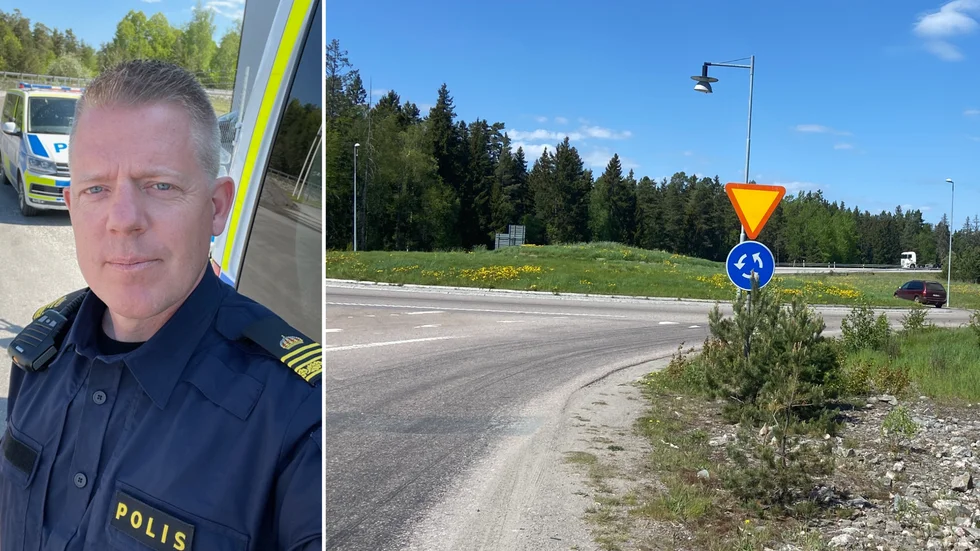 Peter Henriksson konstaterar att trafikplats Biskopskvarn är en bra plats att verka på. En nationell vecka med fokus på att upptäcka kriminell aktivitet i trafiken pågår under vecka 20.
