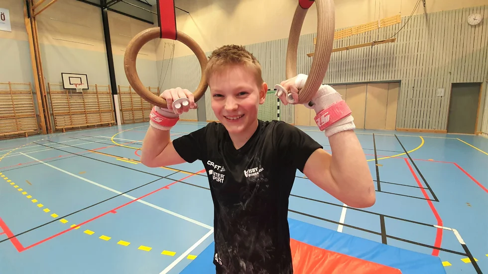 Aleksandr Shevchuk från Visbygymnasterna tog en finfin andraplats i Distrikscupen
