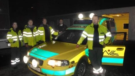 Den här bilden av Arjeplogs taxis ambulansförare togs för  några år sedan. Till årsskiftet kan verksamheten upphöra. Från vänster: Carina  Widman, Billy Wiklund, Lennart Celander, vd Bengt-Erik Lindgren samt  Peter Johansson.