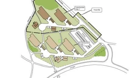 FLER STUDENTRUM. Det planeras nära 300 nya studentlägenheter i Luleå, både på Klintbacken (skiss) och på Storporsön.Karta: Annika Ohls