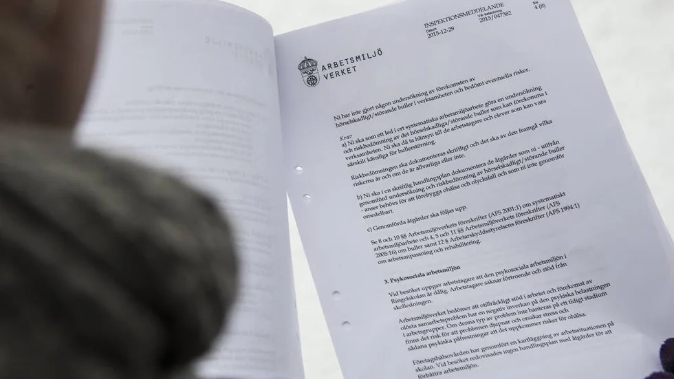 Arbetsmiljö. "Det är så många faktorer som påverkar arbetsmiljön på en skola. Det är både personal, ledning elever och skolans fysiska arbetsmiljö", säger arbetsmiljöinspektör Carina Johansson, som i oktober genomförde en inspektion på Ringelskolan/Tallbackaskolan i Arvidsjaur.
