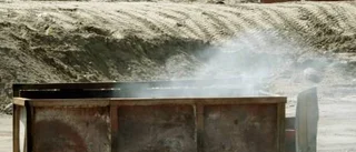 Våldsam brand härjade vid Bredviksberget