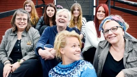 DELTAGARNA. Några av helgens deltagare var Ella Lepistö, Madeleine Isaksson, Jennifer Niskala, Ida Kreivi-Barsk, Aira Kantola, Pia Hulkoff, Pia Suonvieri och Mia-Maria Björnfot.
