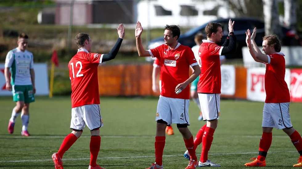 Jubel. Hemmingsmark fick jubla ännu en gång efter 1-0 mot Infjärden.