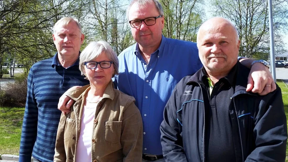 Gänget bakom konsthallen. Lars Persson, Gunhild Stensmyr, Erik Taube och Eero Heikinpieti arbetar för att Konsthall Tornedalen ska bli verklighet. Byggstart är planerat om cirka ett år.