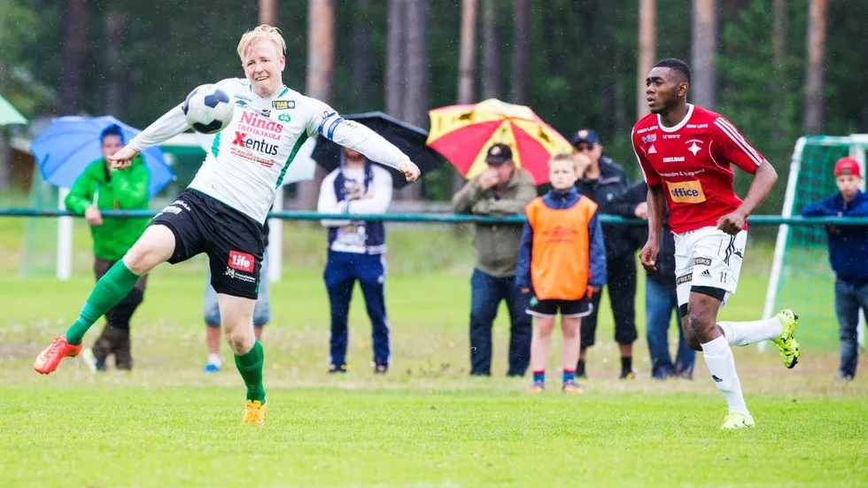Matchhjälte. Andreas Kylmänen avgjorde matchen med sitt mål.