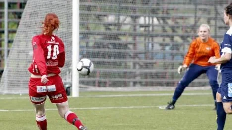 Johanna Lindahl, Piteå, hade några bra chanser mot Sundsvall. Men hemmalaget blev mållöst.