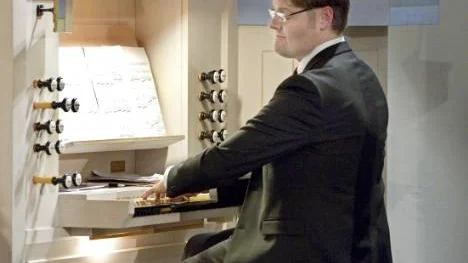 Organisten Markus Warg medverkade vid Matteifestivalens konsert i Luleå domkyrka.