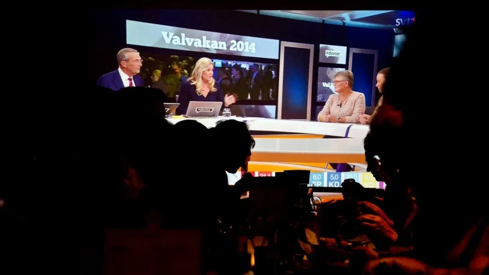 Valvaka. Socialdemokraterna i Boden höll sin valvaka på Allstar.